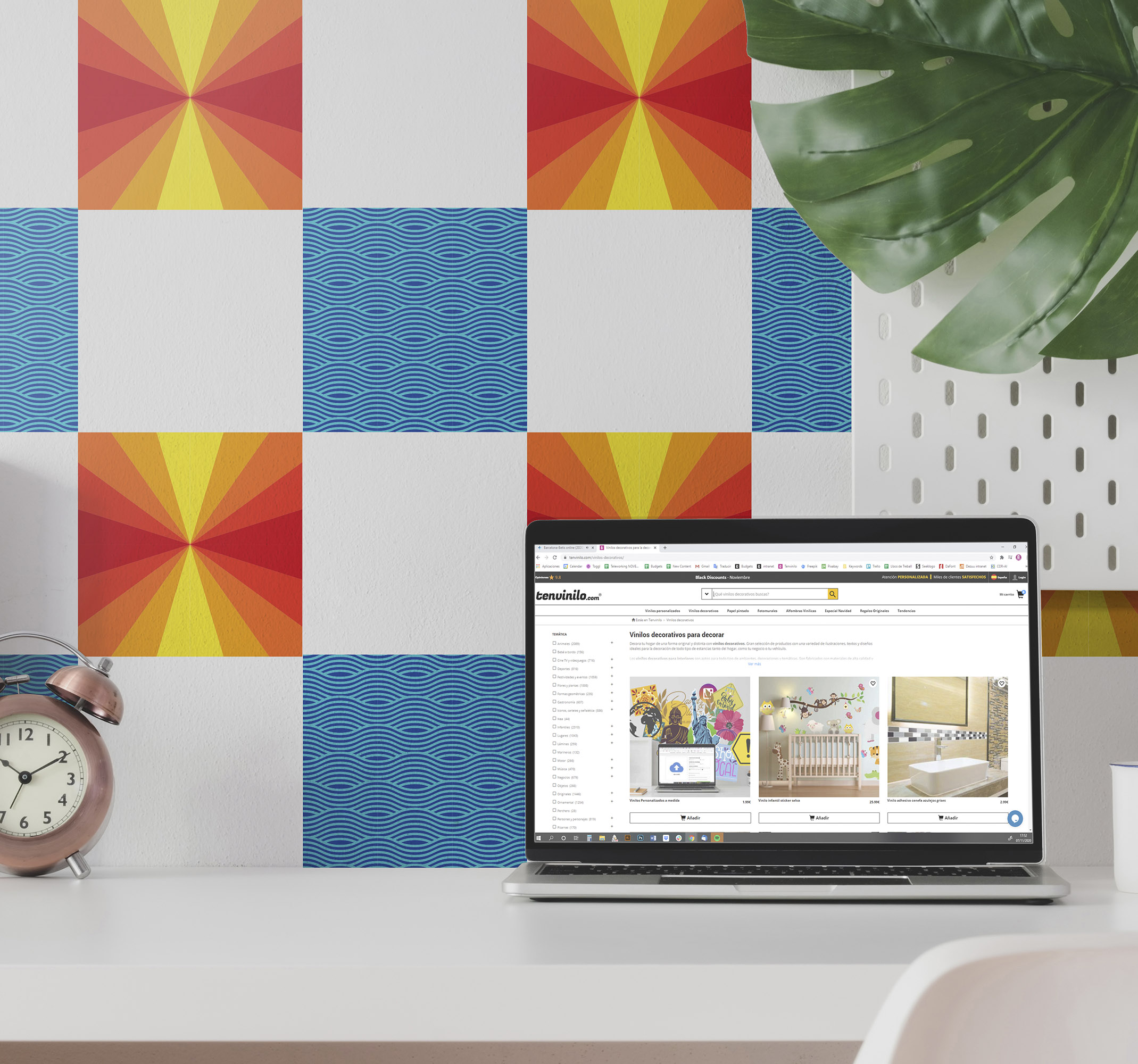 Stickers tegels Vintage zonsondergang tegels