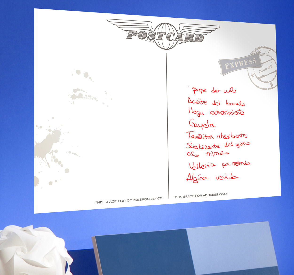 Sticker whiteboard postkaart