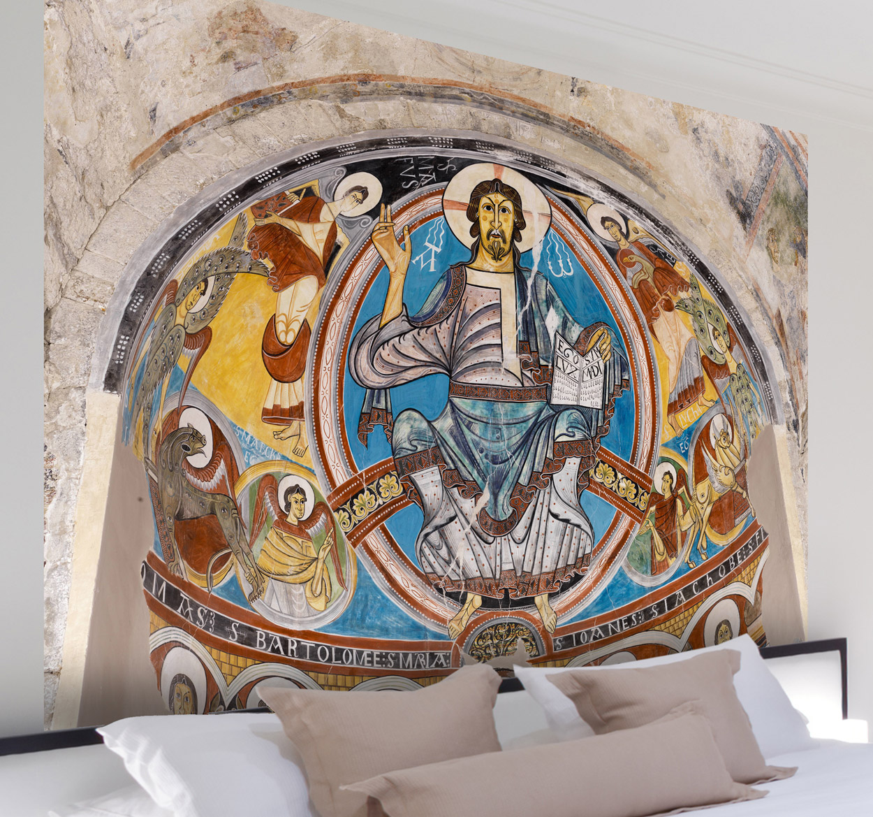 Sticker muurschildering kerk