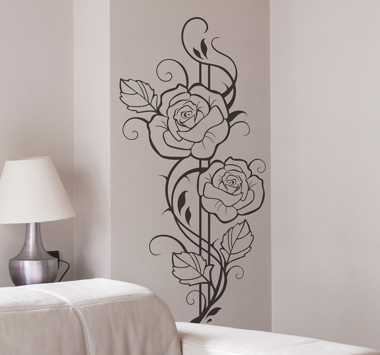 Moderne rozen bloemen sticker