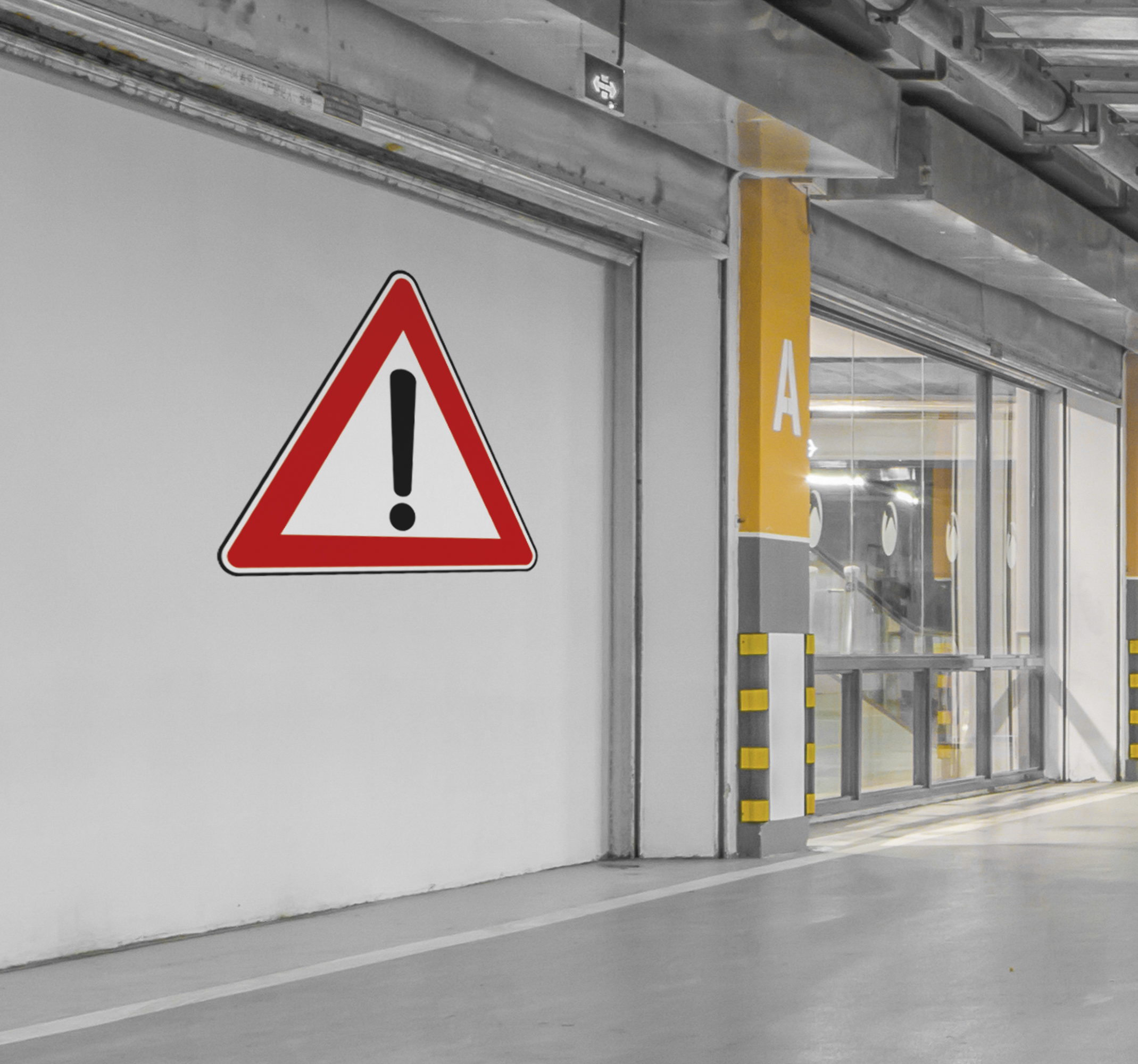 Sticker verkeersbord pas op