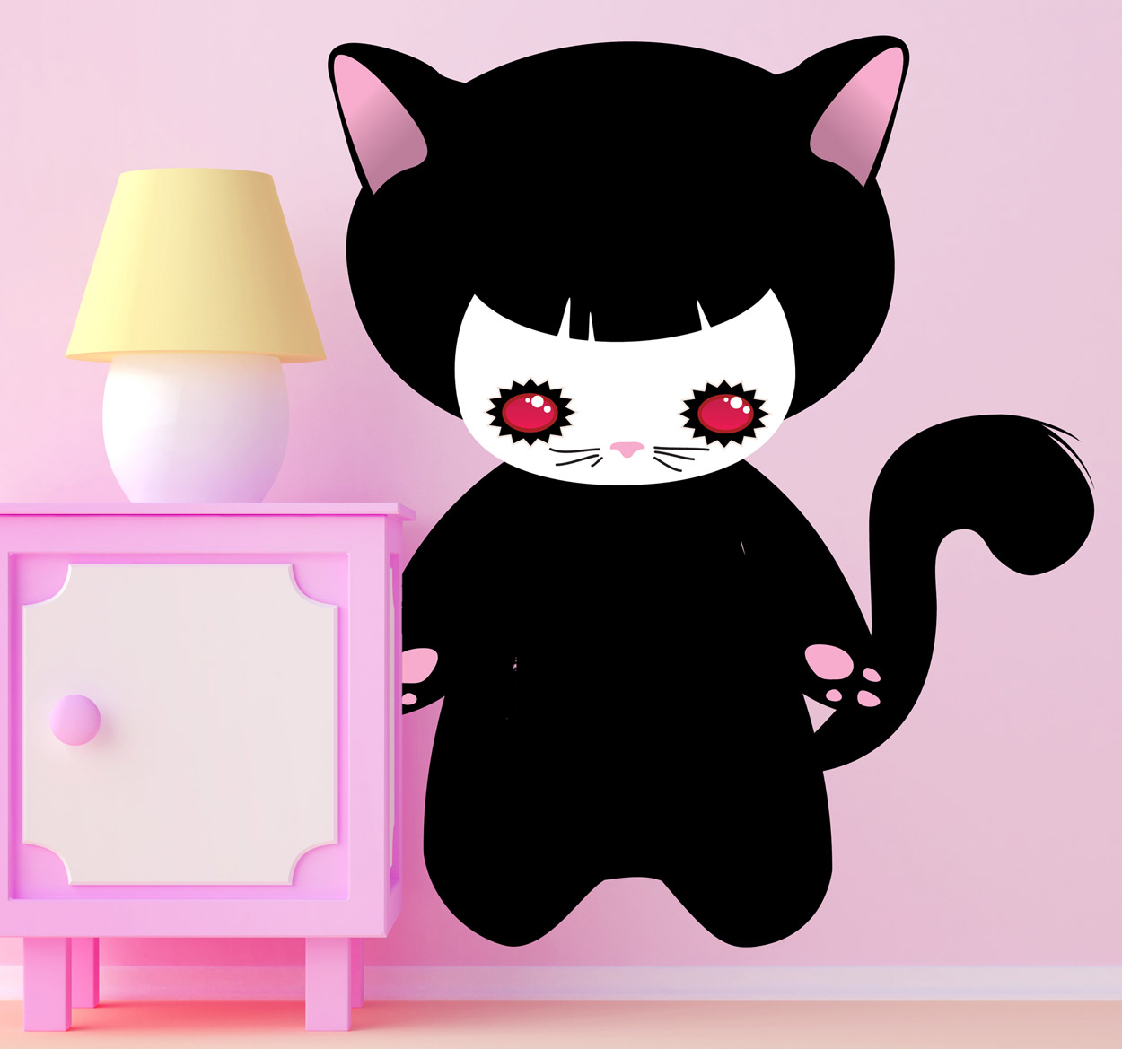 Sticker kinderen meisjes kat