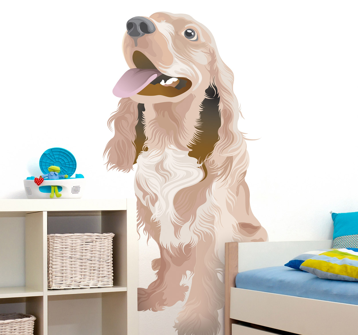 Muursticker kinderkamer dieren met hond
