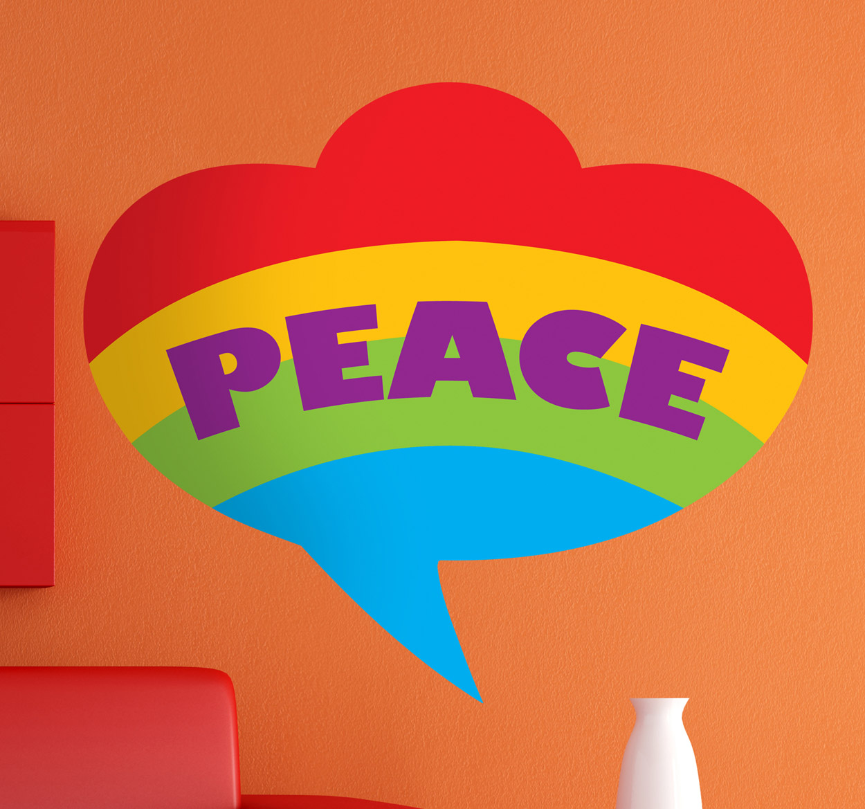 Sticker peace homosexueel