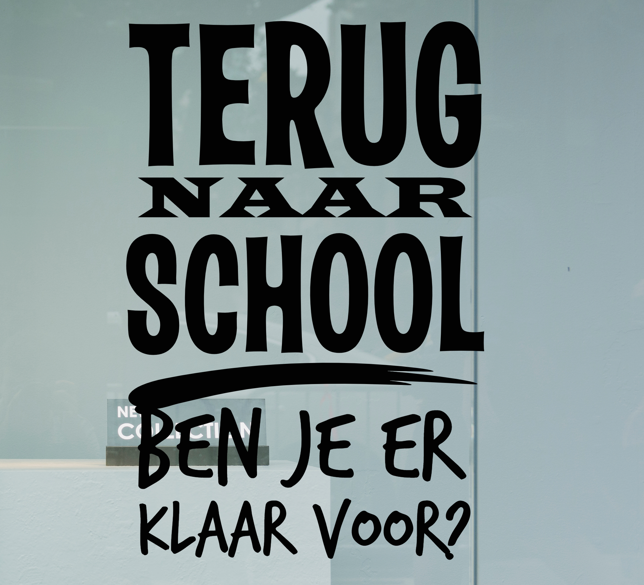 Terug naar school ben u er klaar voor raamsticker