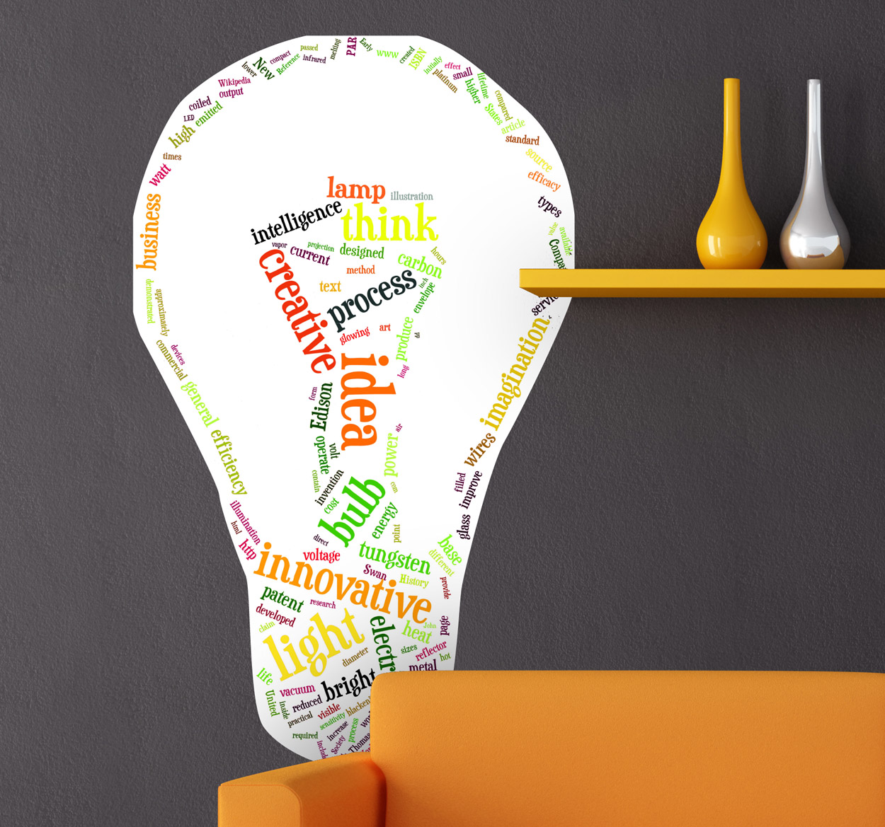 sticker creatief idee gloeilamp