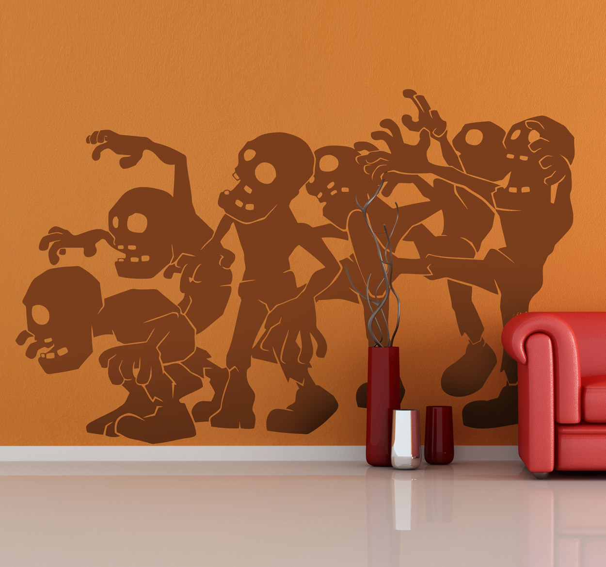 Sticker halloween zombies