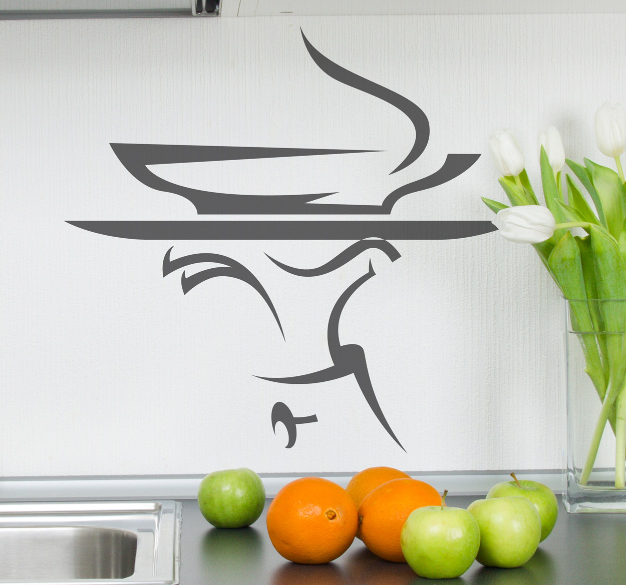 Muursticker woonkamer gastronomie serveren menu