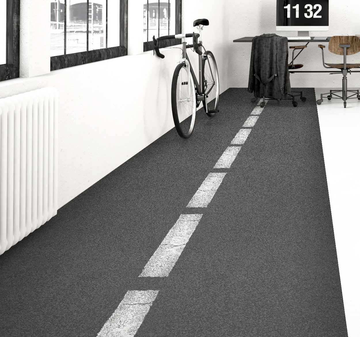 Vloersticker rand autoweg