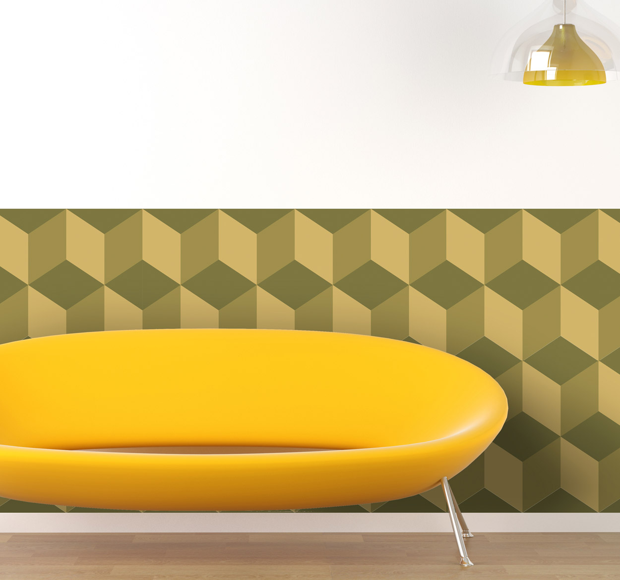 Muursticker stickerstrook kubus