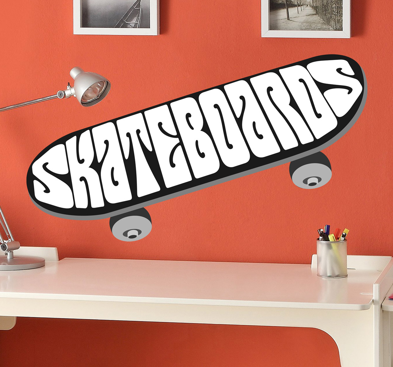 Muursticker skateboard