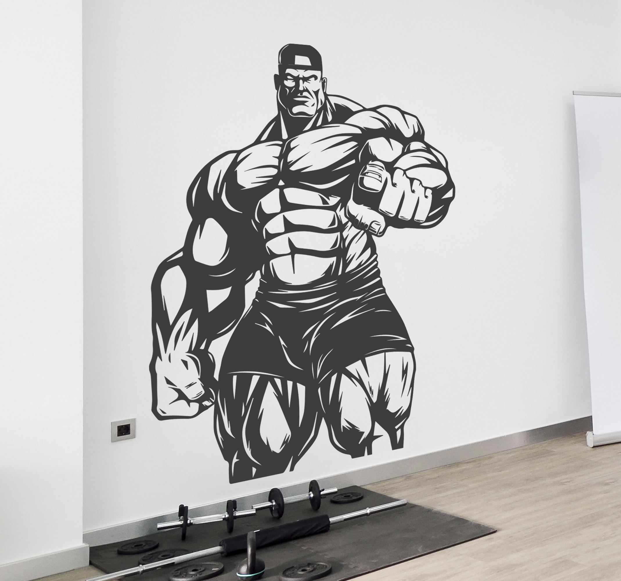 Stickers sport Grote bodybuilder sportschool