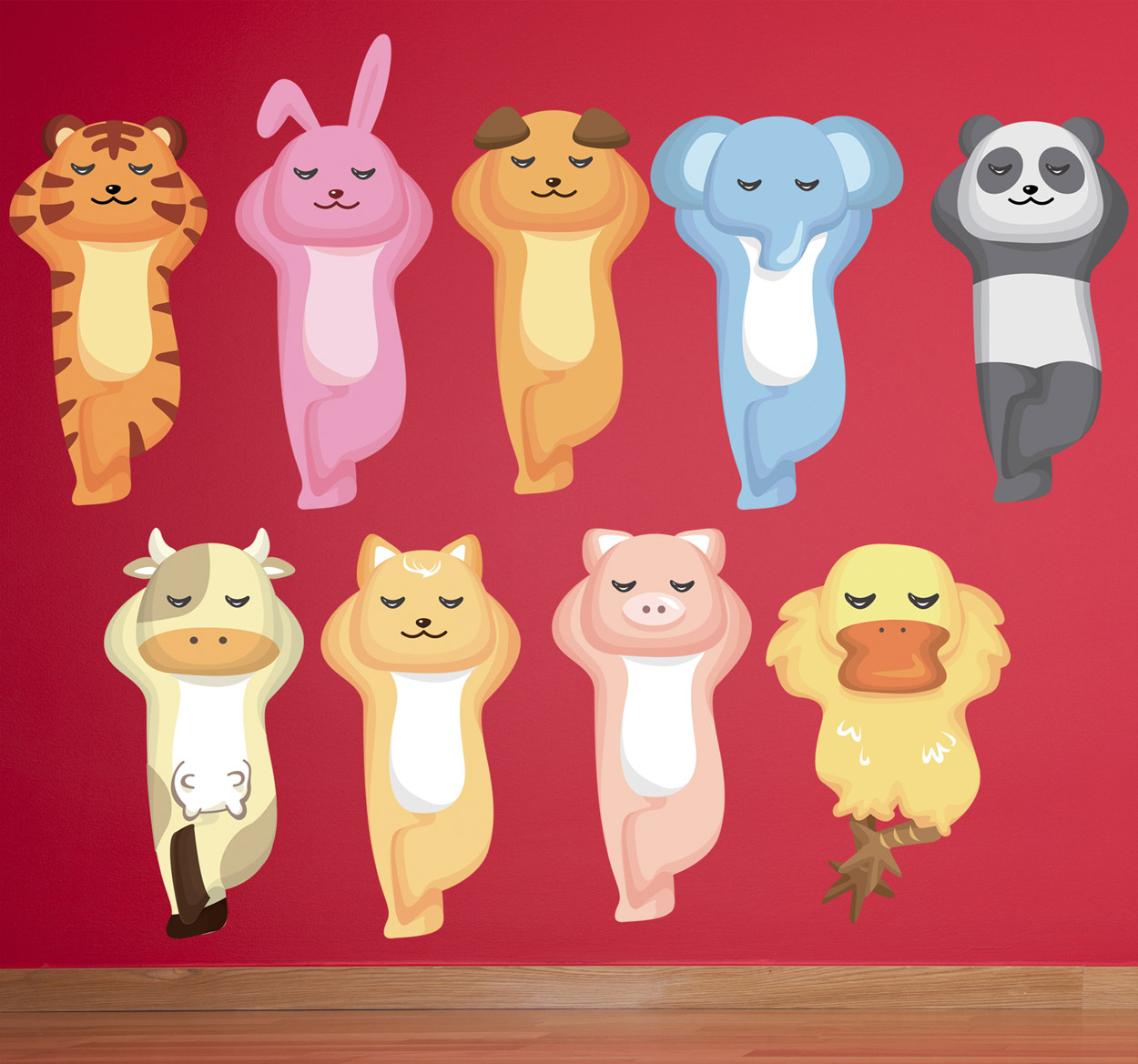 Kinderkamer muursticker slapende dieren