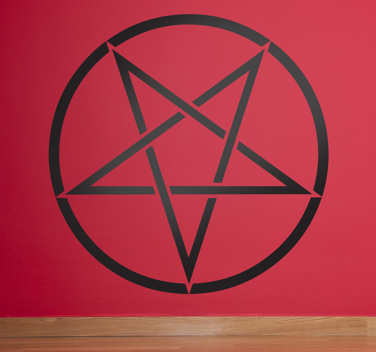 Muursticker Omgekeerd Pentagram