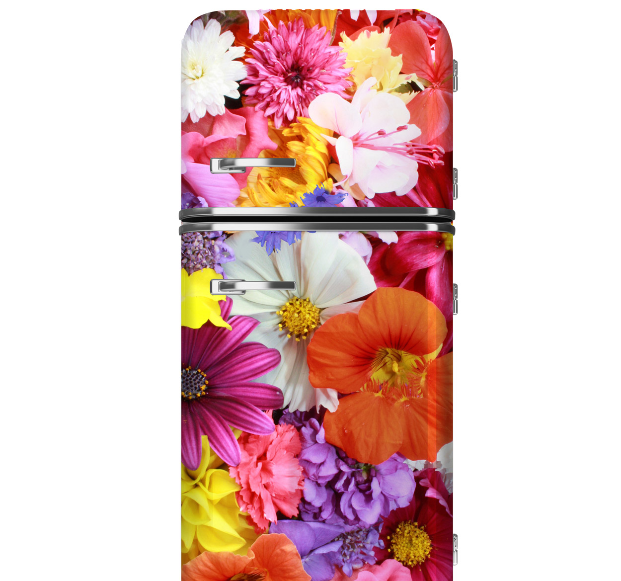 Sticker ijskast bloemen
