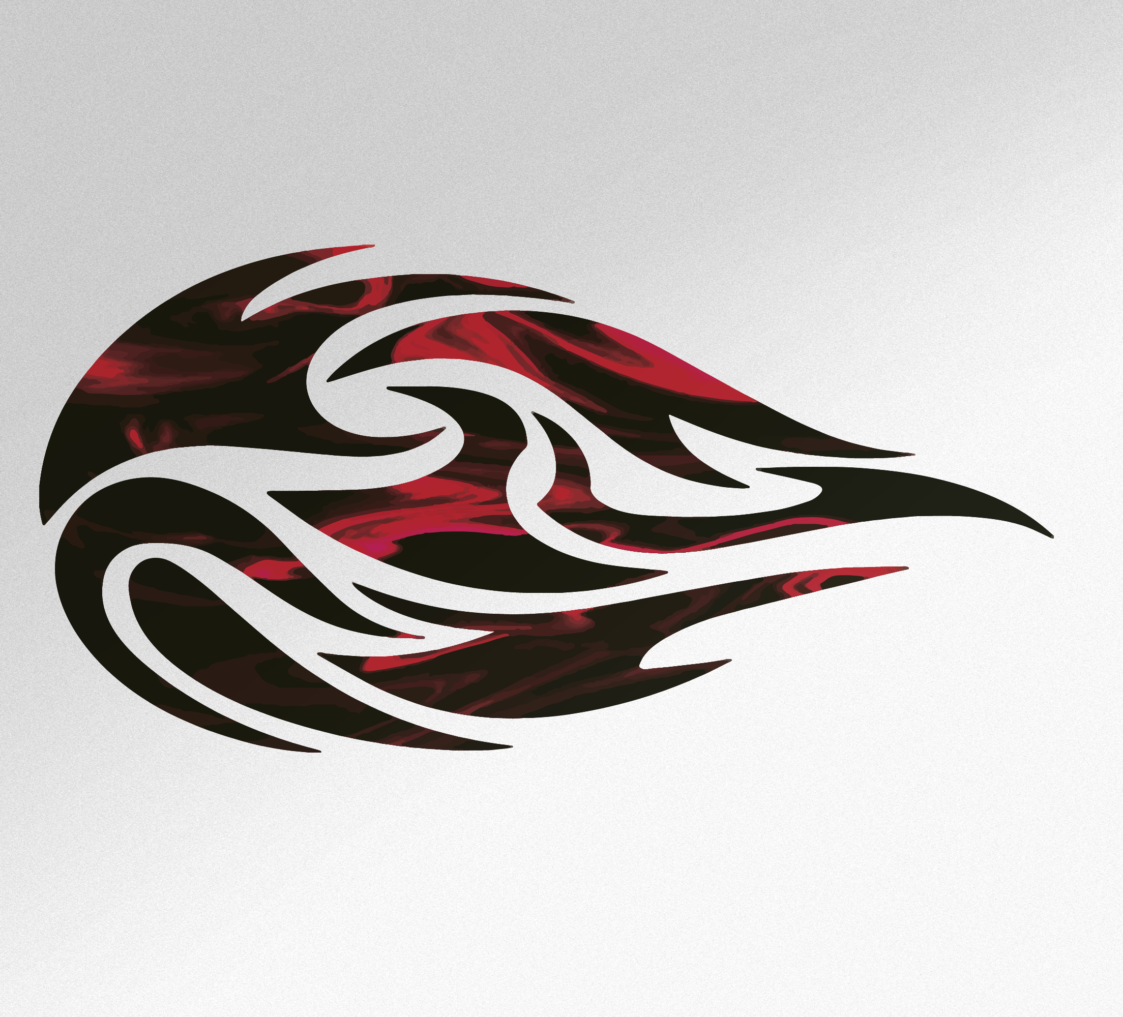 Decoratie sticker auto rode vlammen tribal