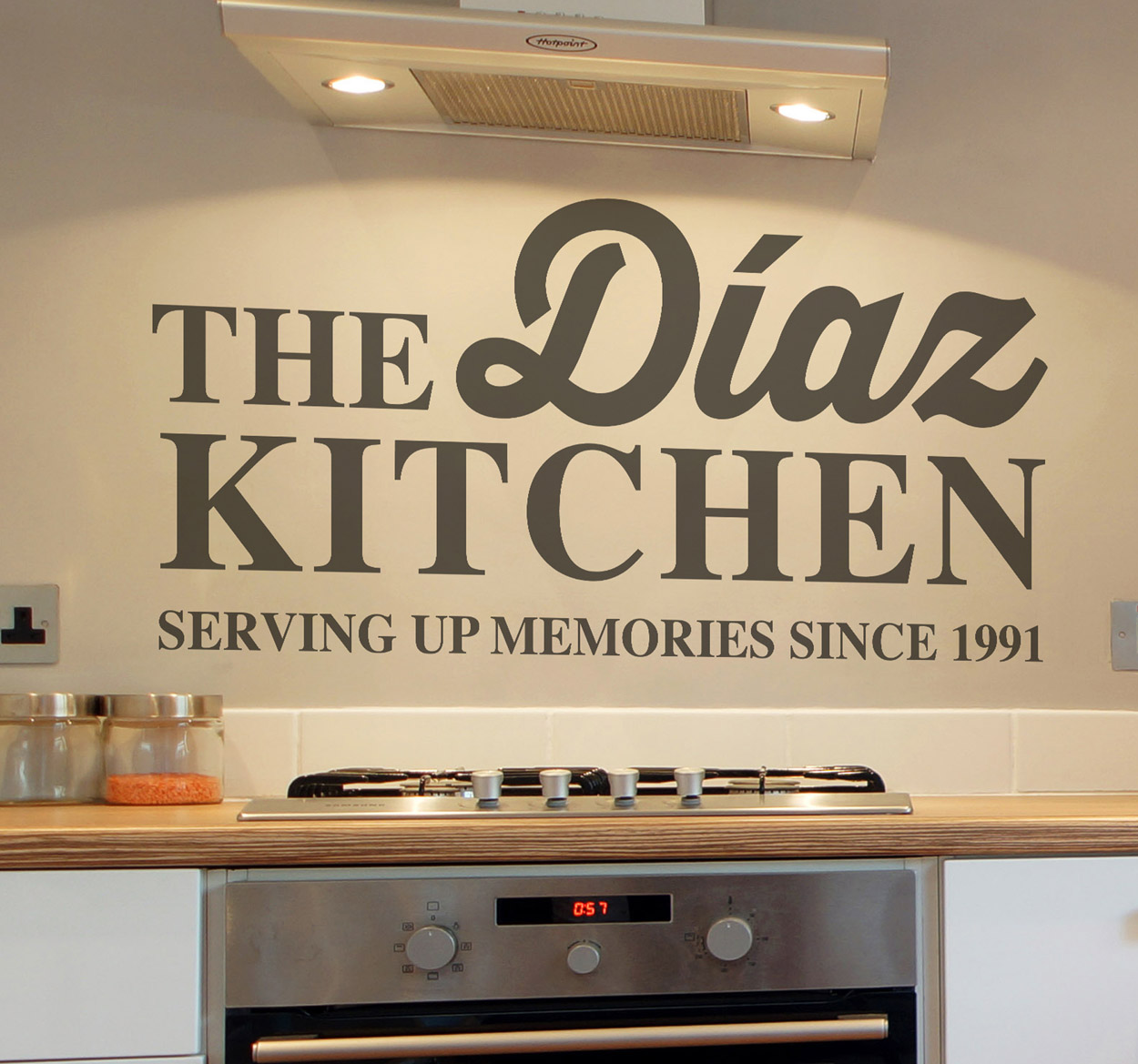 Sticker the family kitchen