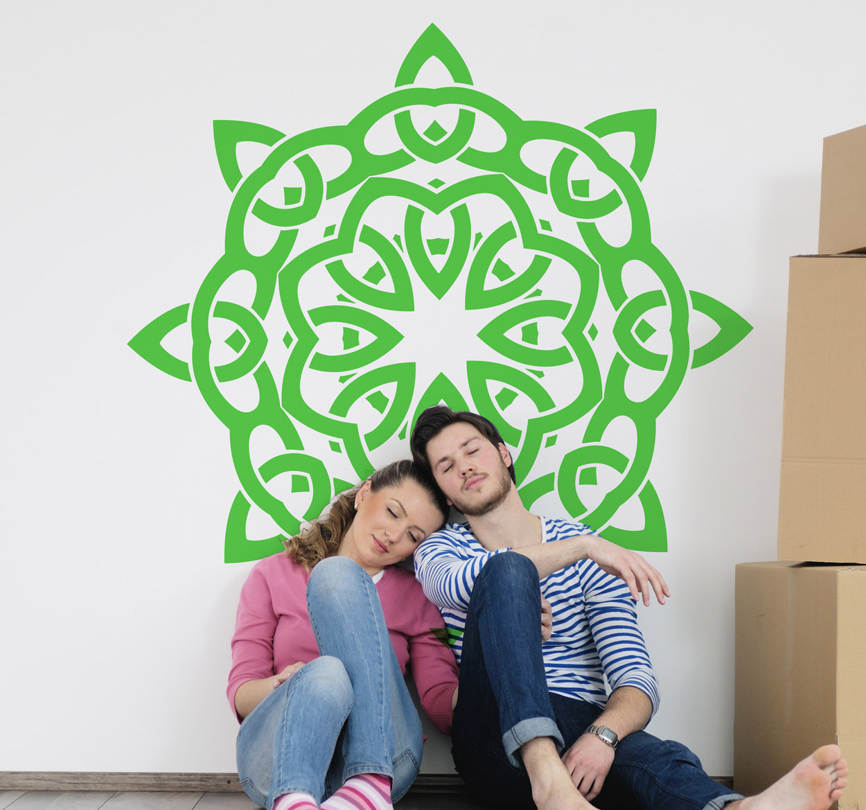 Muursticker geometrisch Keltisch symbool