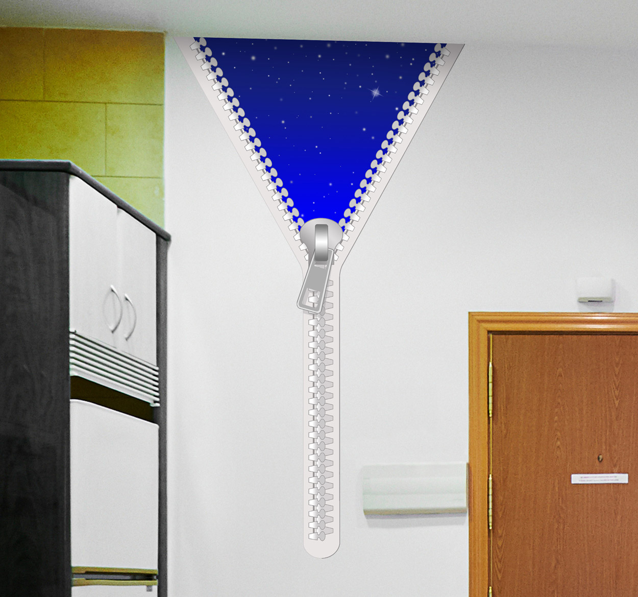 Sticker Muur ritssluiting sterren