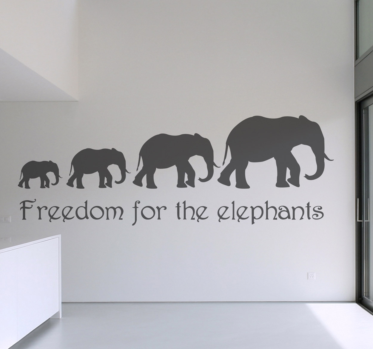 Sticker freedom elephants