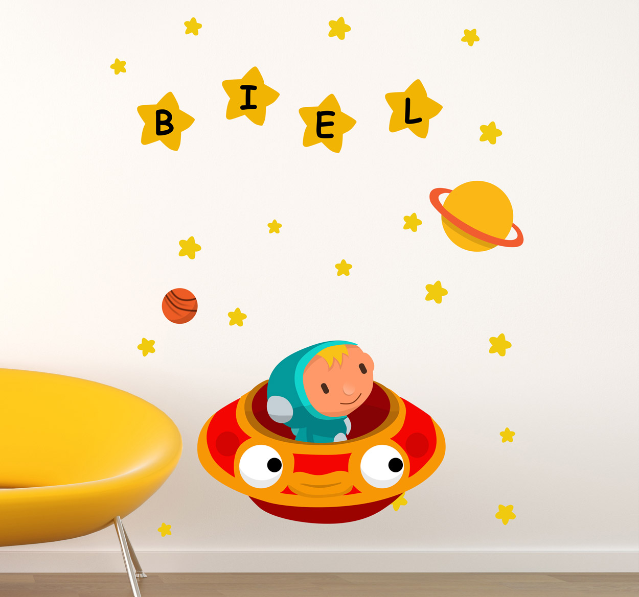 Sticker Astronaut met naam