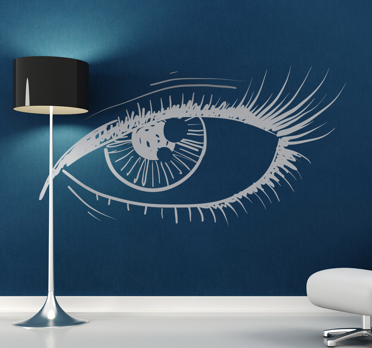 Sticker opgemaakt oog