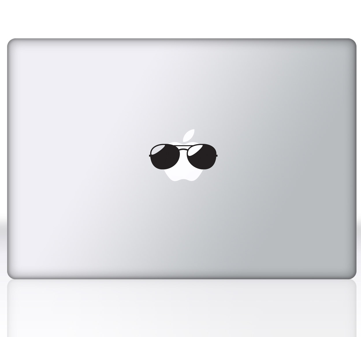 Zonnebril laptop mac Apple sticker