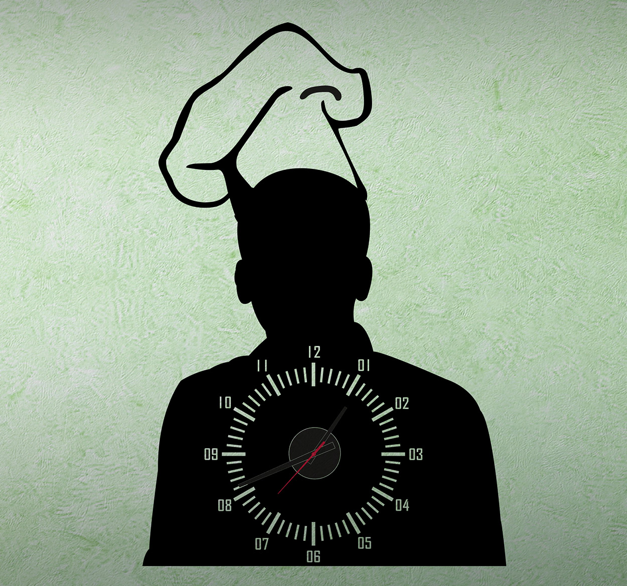 Chef kok klok sticker