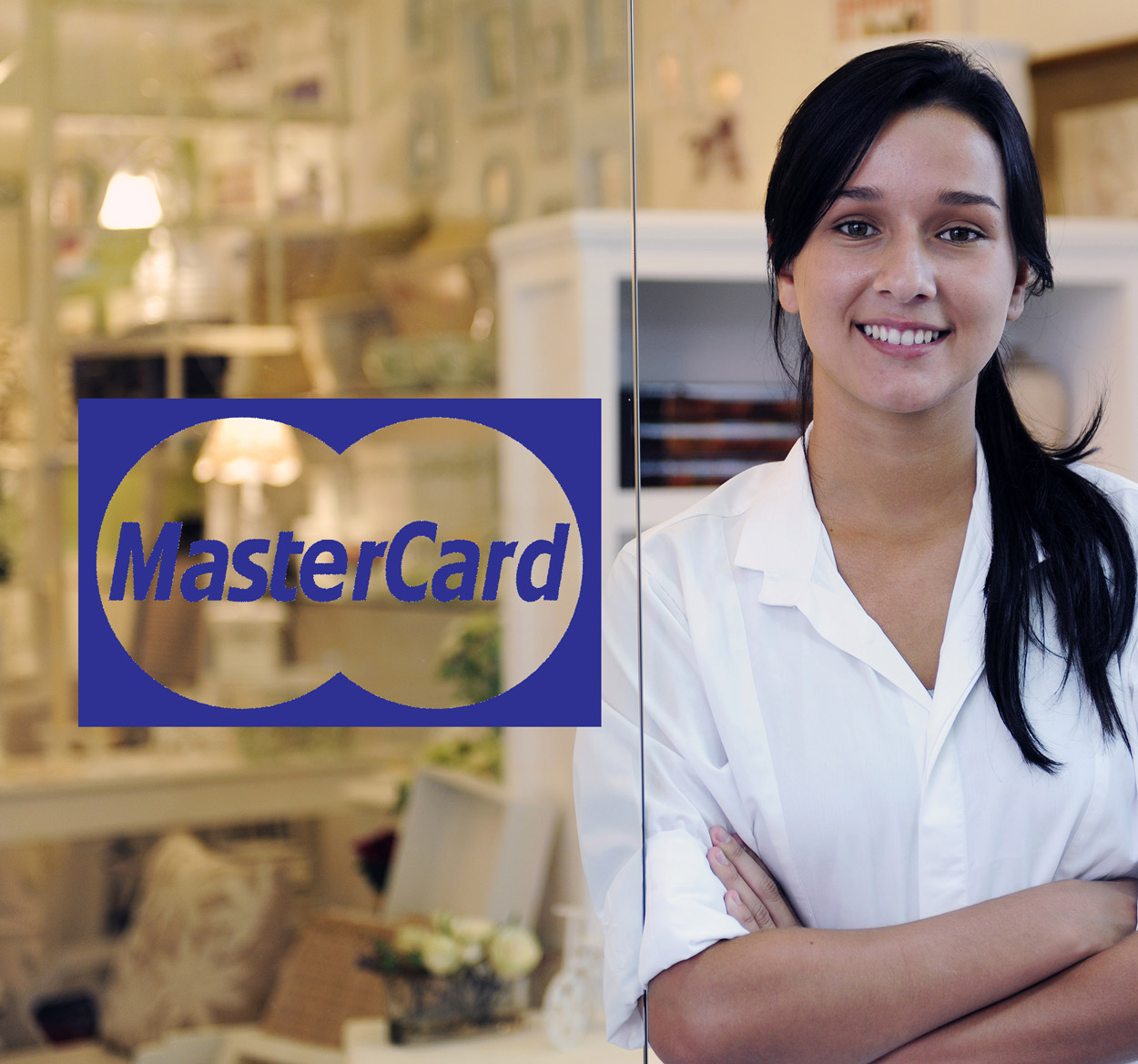 Sticker decoratief silhouet Mastercard