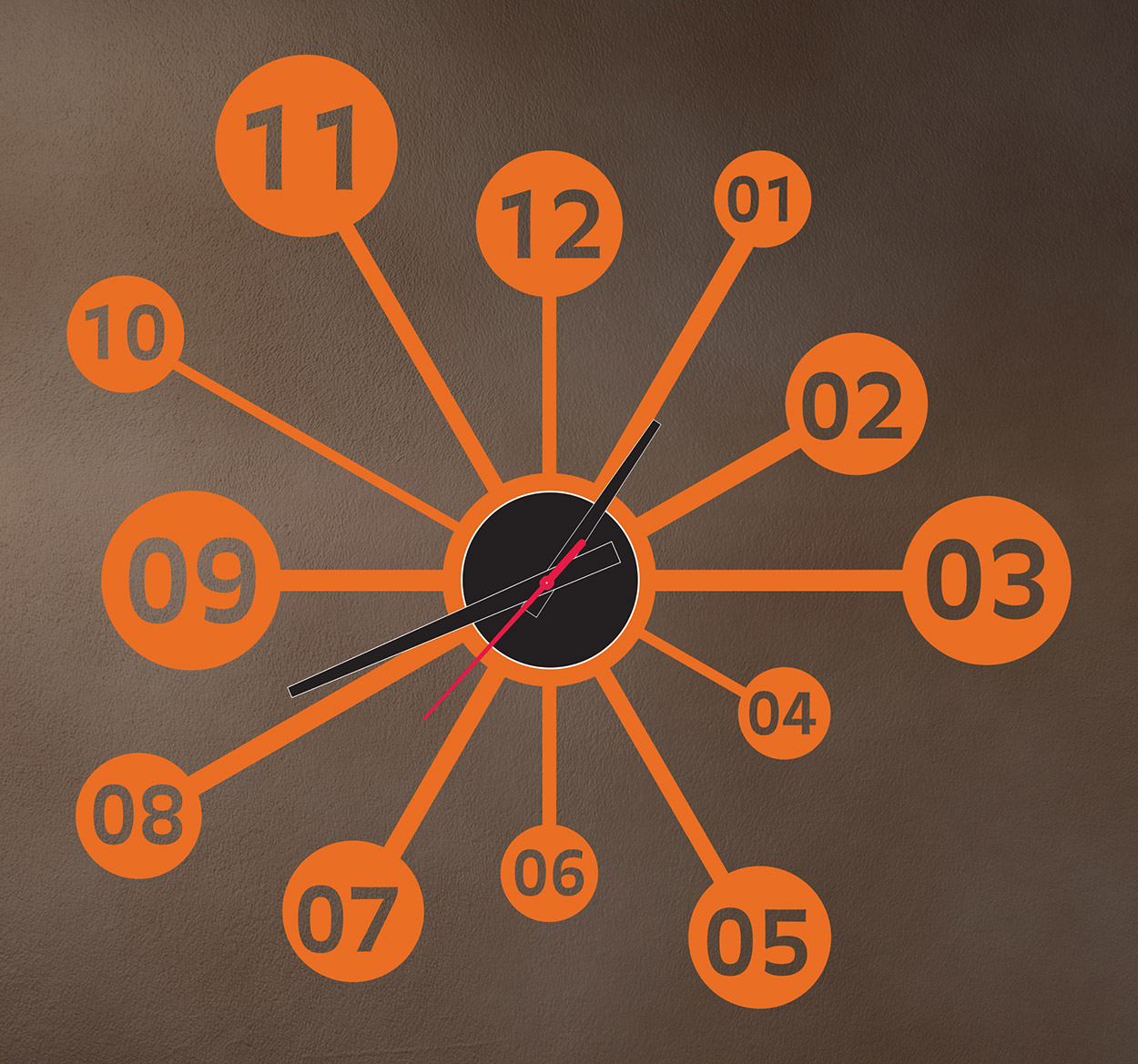 Sticker muurklok wetenschap