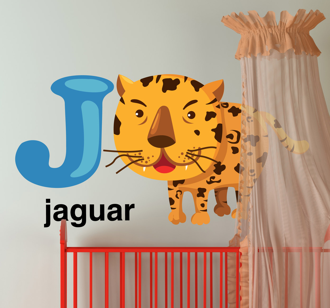 Sticker kinderen letter J