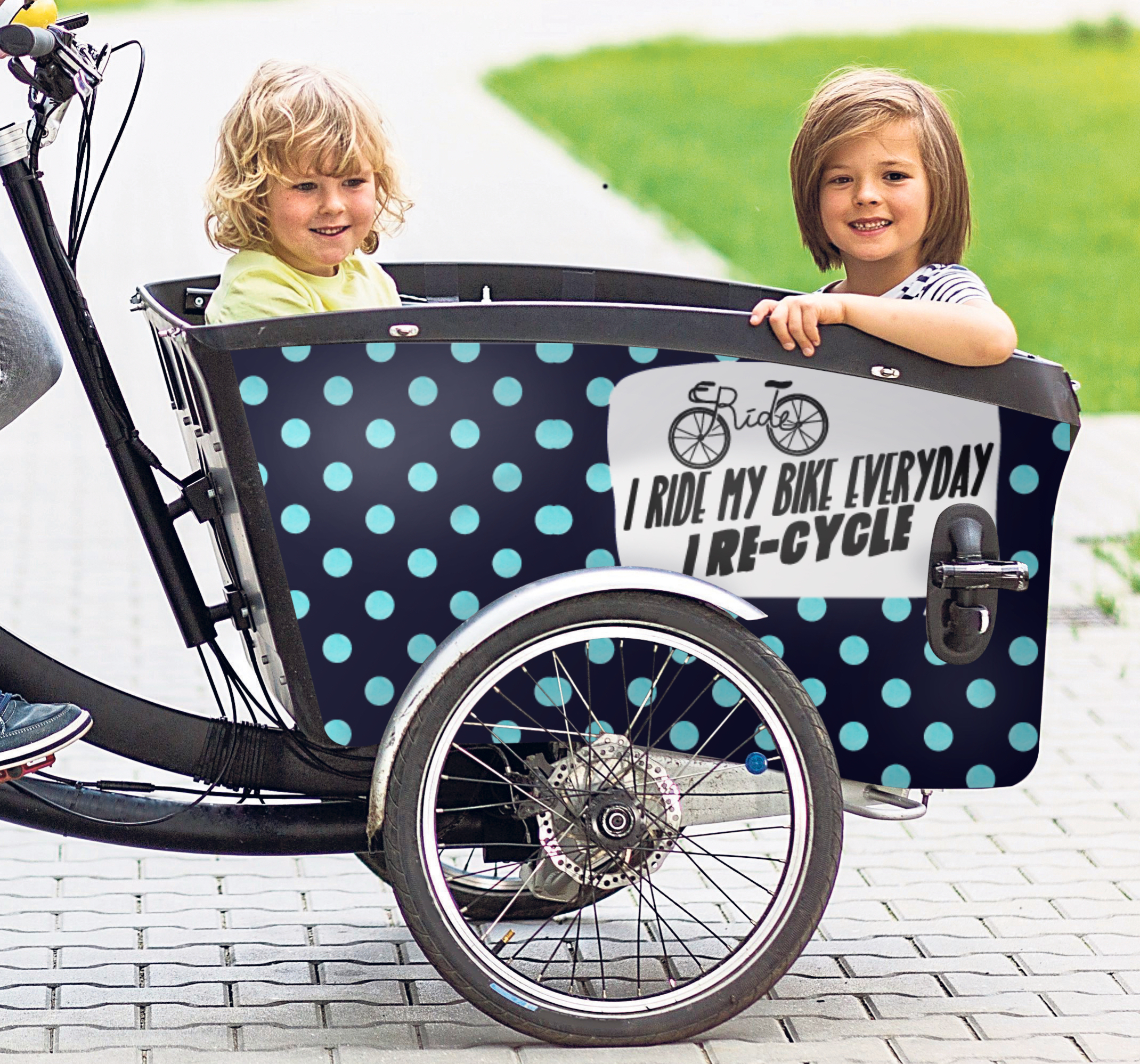 re-cycle bakfiets sticker quotes sticker