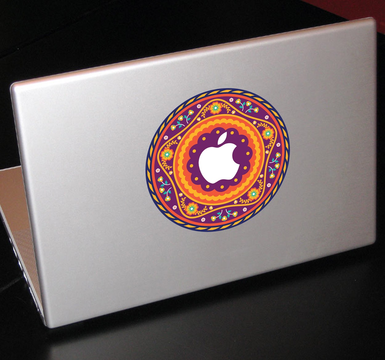 Sticker voor Macbook mandala bloemen
