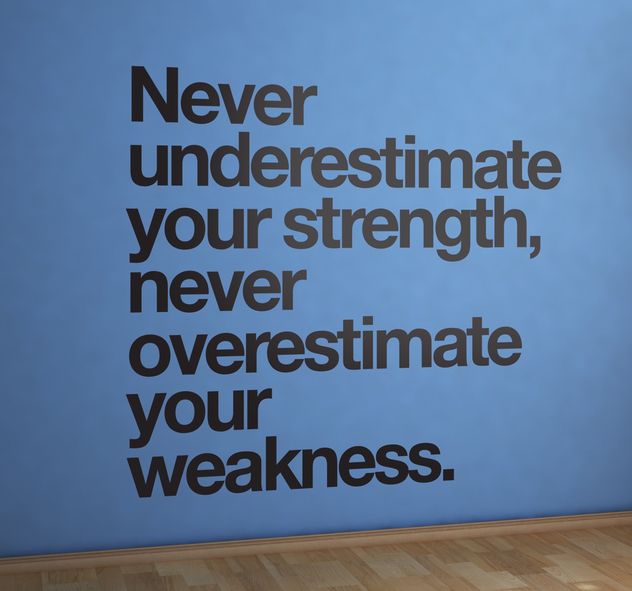 Overestimate Weakness Quote Muursticker