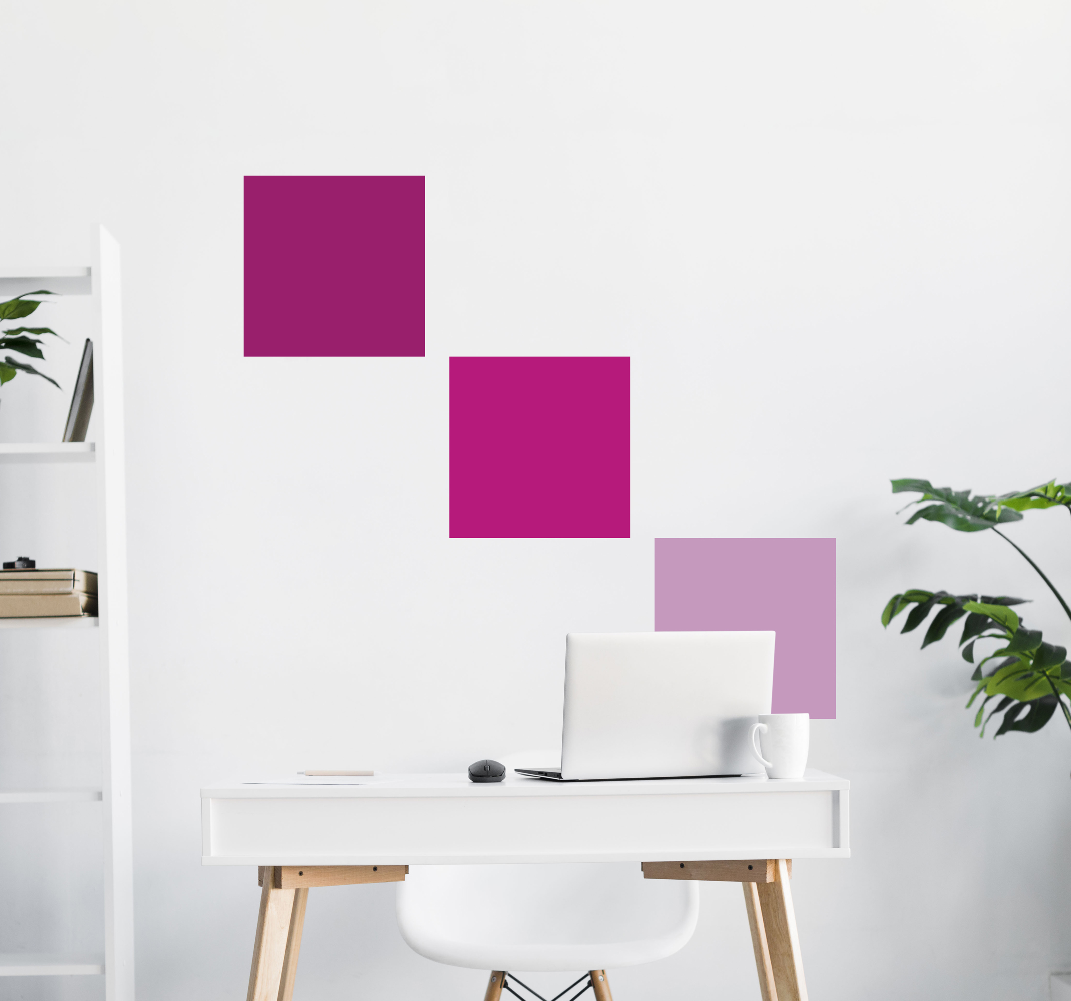Roze vierkanten ombre sticker