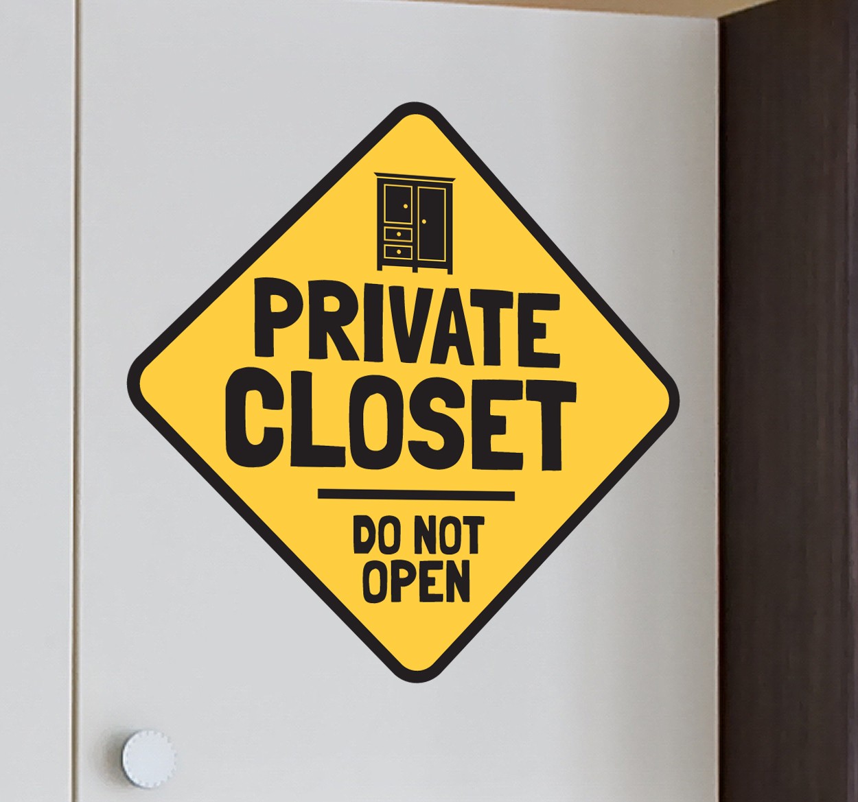 Meubel sticker prive kast