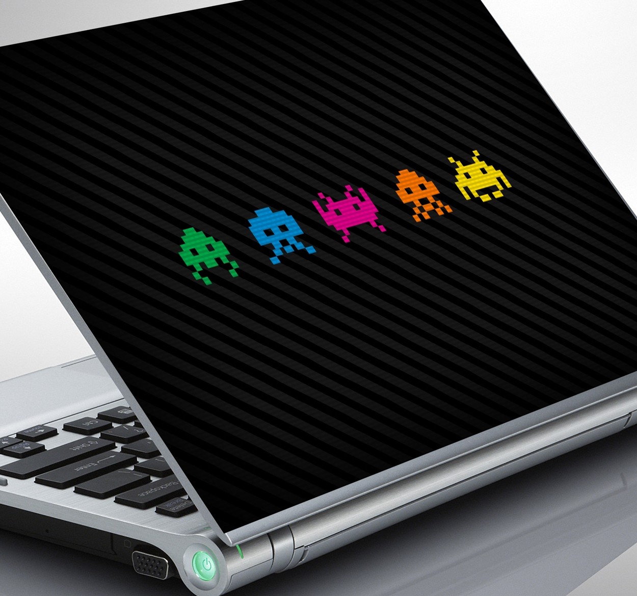 Laptopsticker Figuren Space Invadors