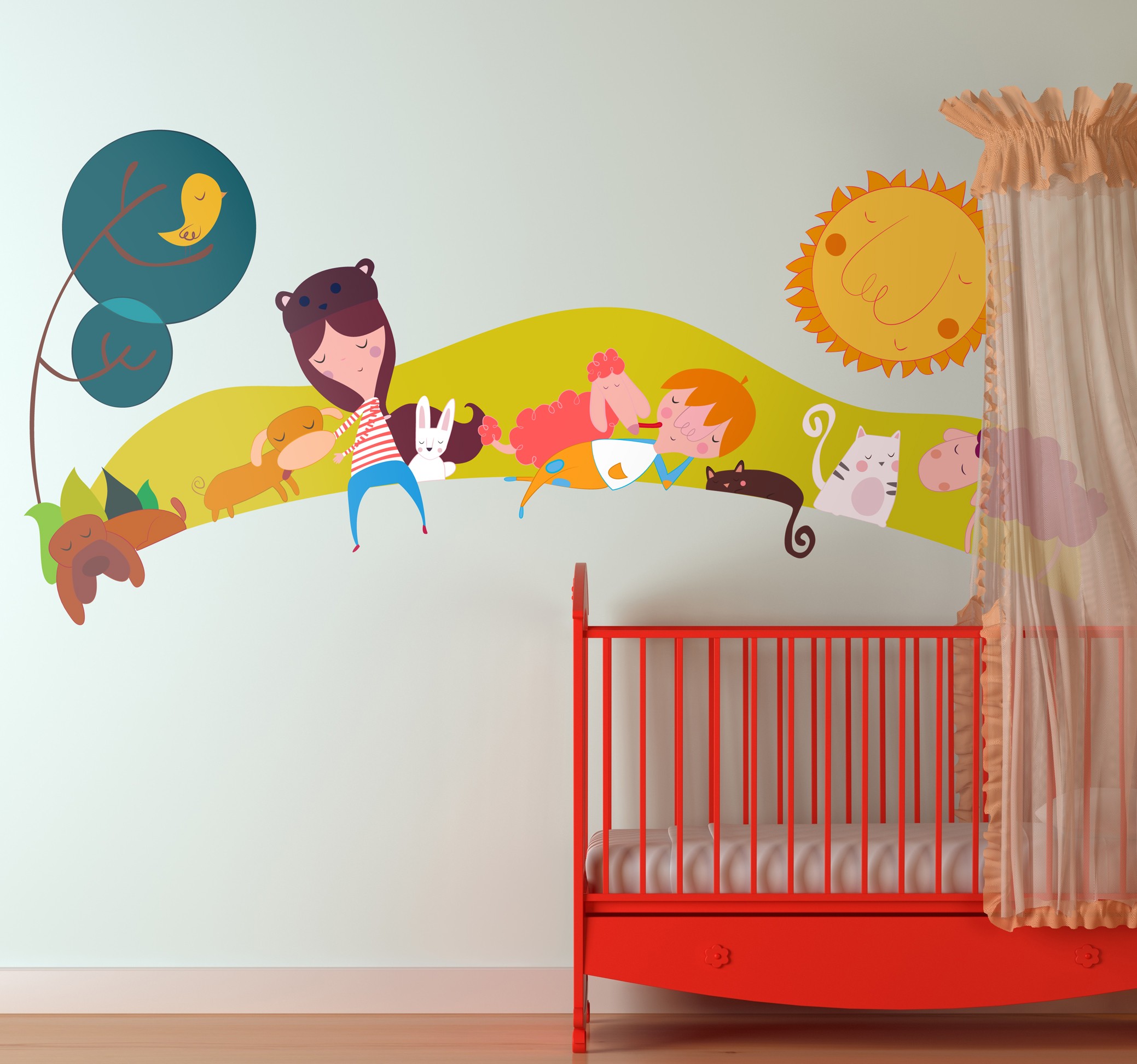 Muursticker kinderkamer dieren