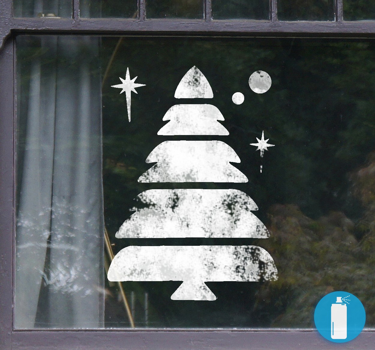 Raamsticker Kerstboom Kerstmis
