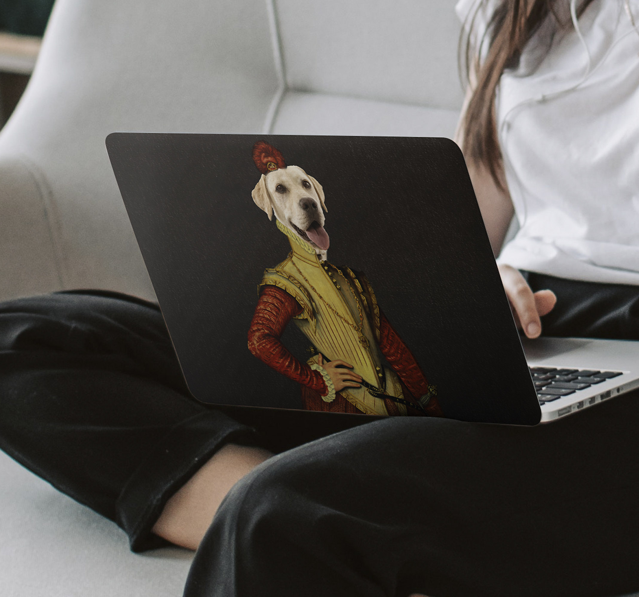 Stickers voor laptop aristocratische hond