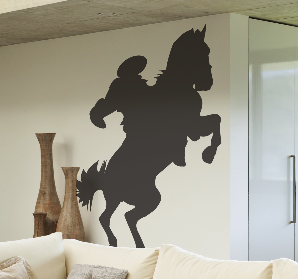 Paard met ruiter sticker