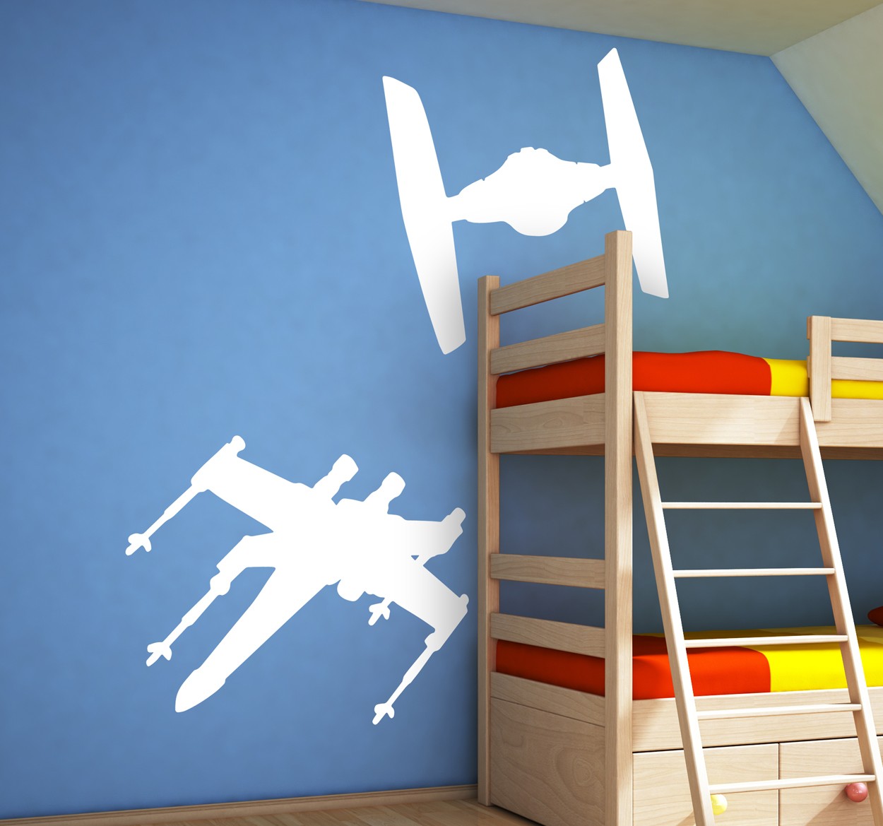 Muurstickers ruimte schepen Star Wars