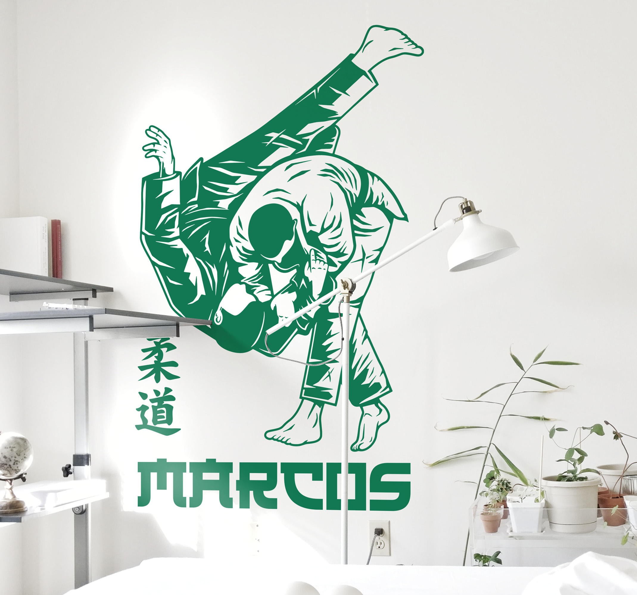 Naamstickers met judotekens