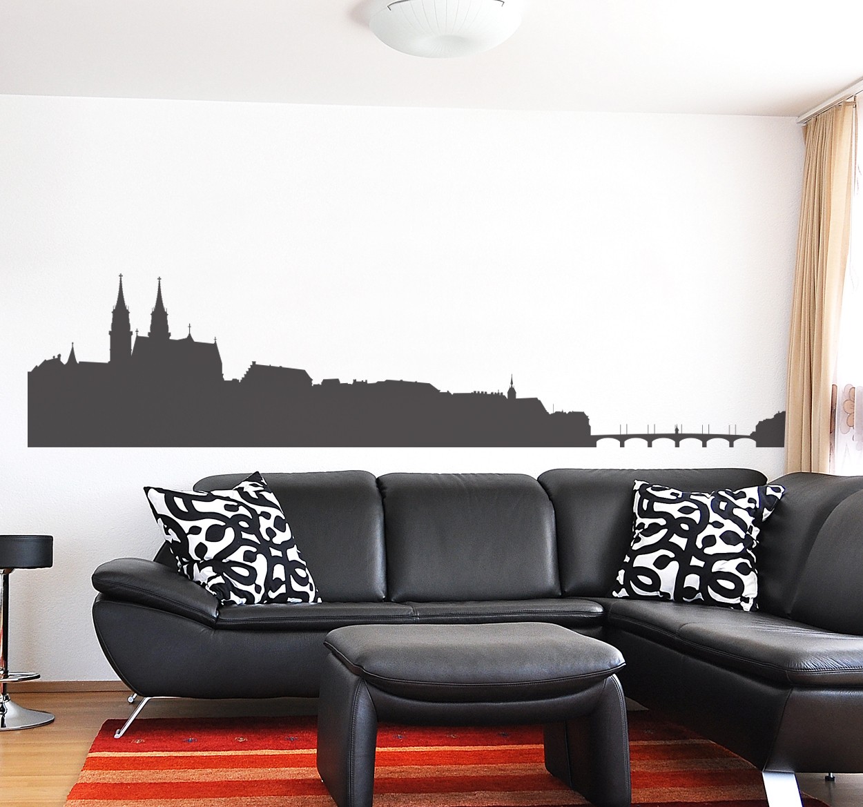 Skyline Basel Muursticker