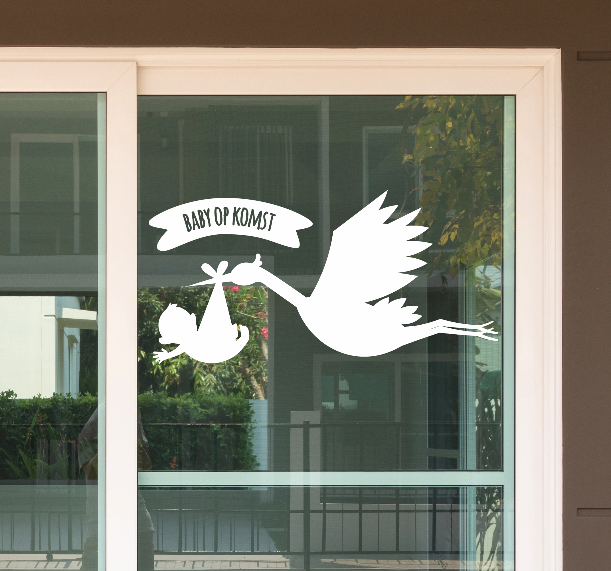 Raamsticker kinderkamer geboorte baby meisje