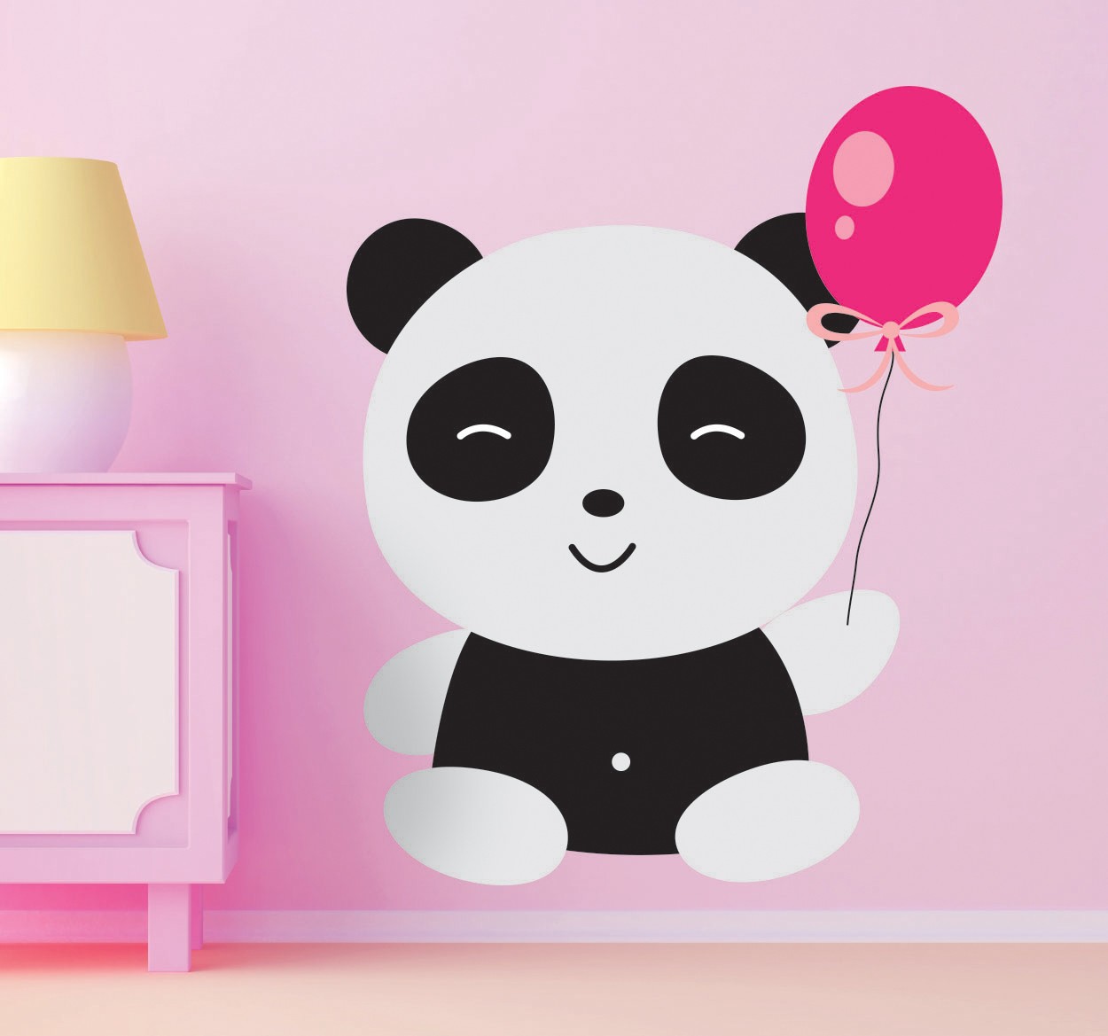 Panda met ballon sticker