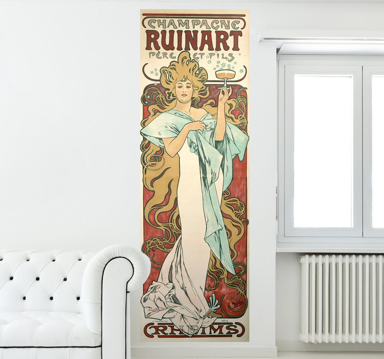 Muursticker champagne ruinart