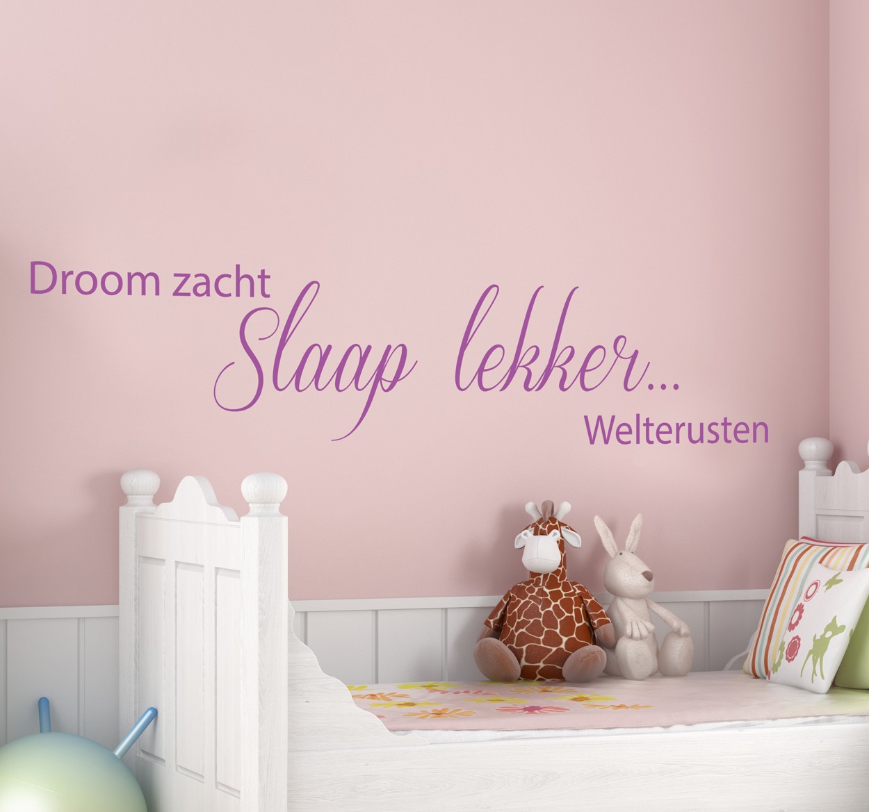 Muursticker kinderkamer tekst slaaplekker