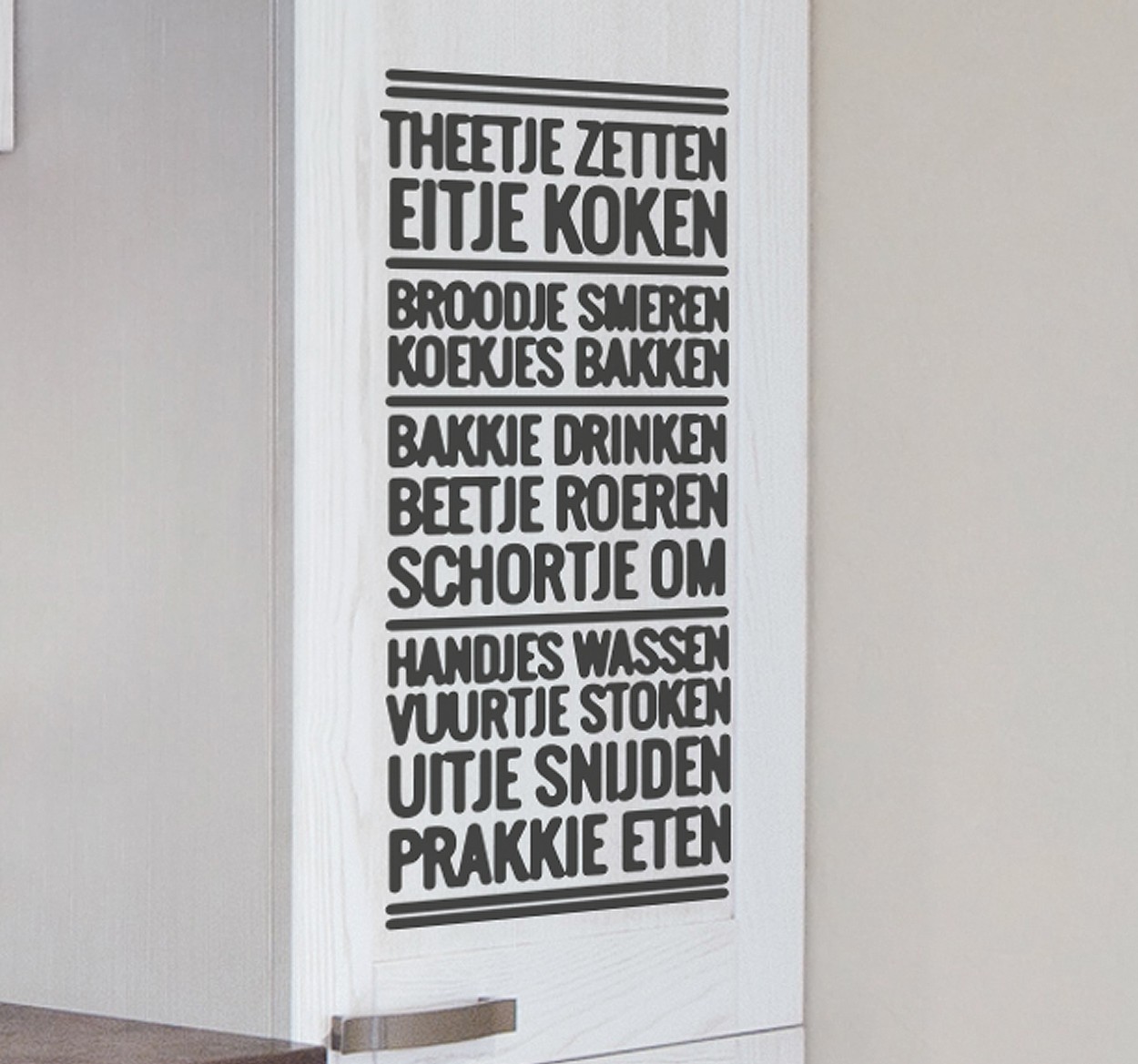 Keuken zinnen tekst sticker