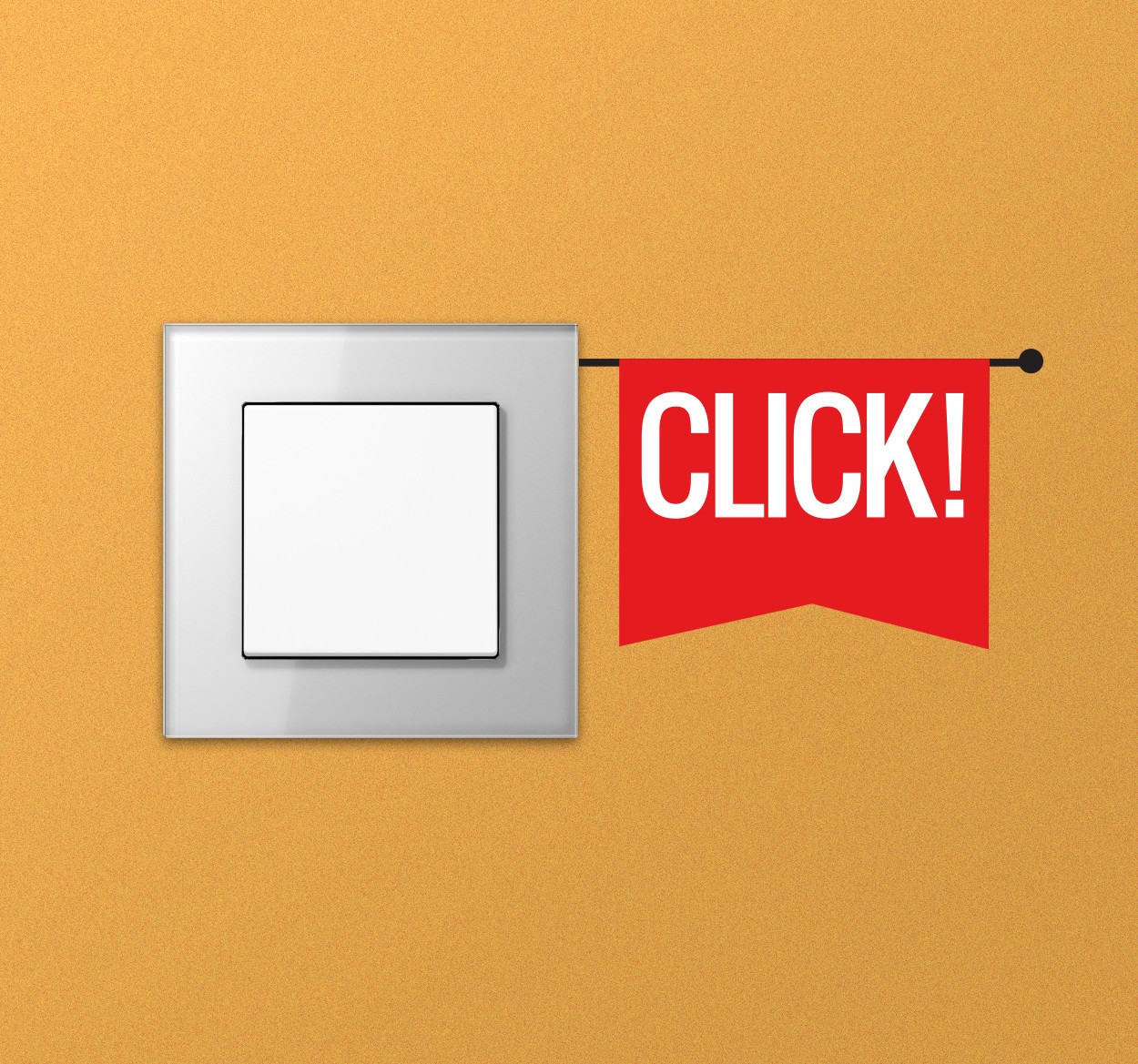 Humorristische Muursticker Lichtschakelaar